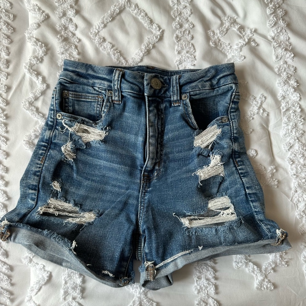 American Eagle Jean Shorts- Curvy High Rise Shortie Size 2